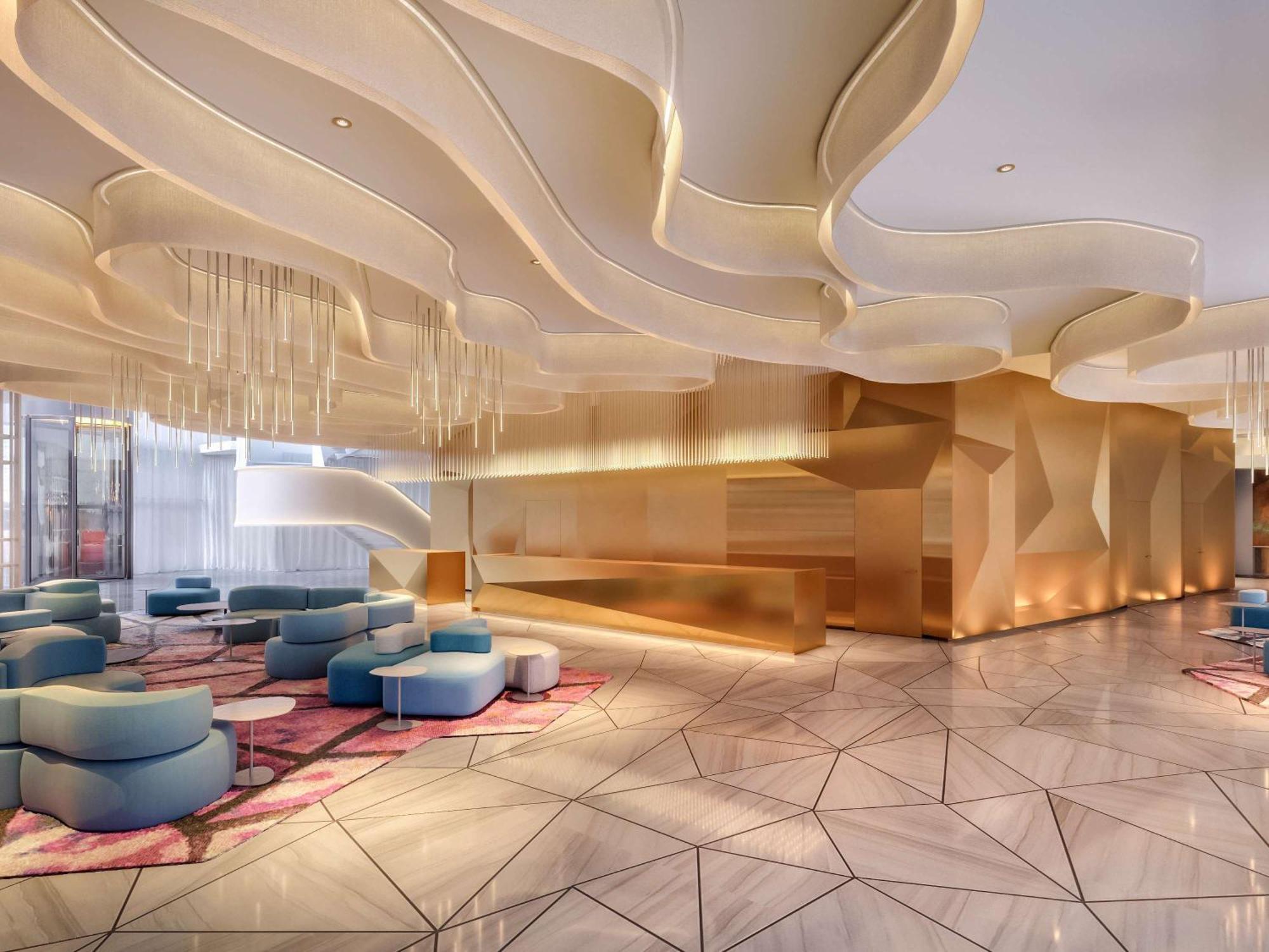 Moevenpick Hotel & Apartments Ghala Mascate Exterior foto The lobby of the hotel