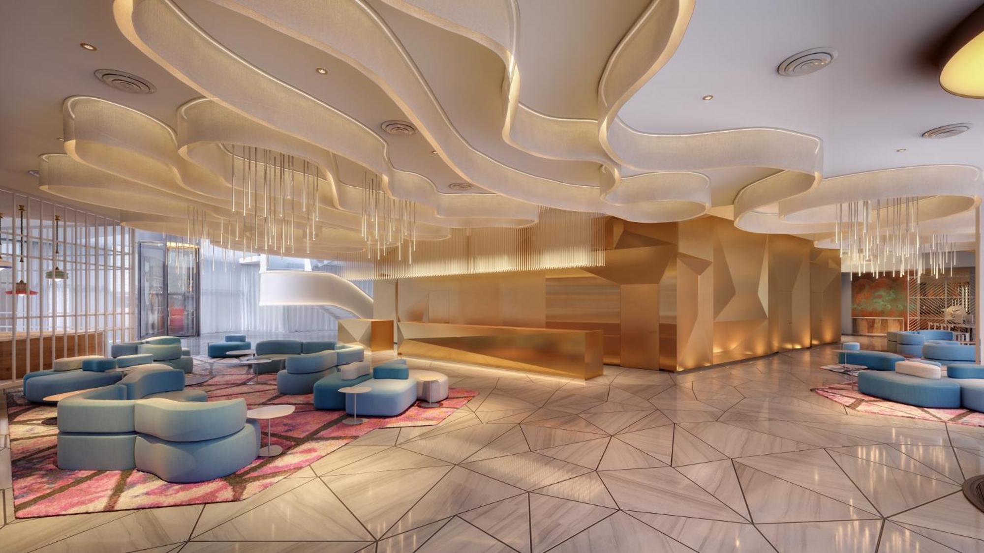 Moevenpick Hotel & Apartments Ghala Mascate Exterior foto The lobby of the hotel
