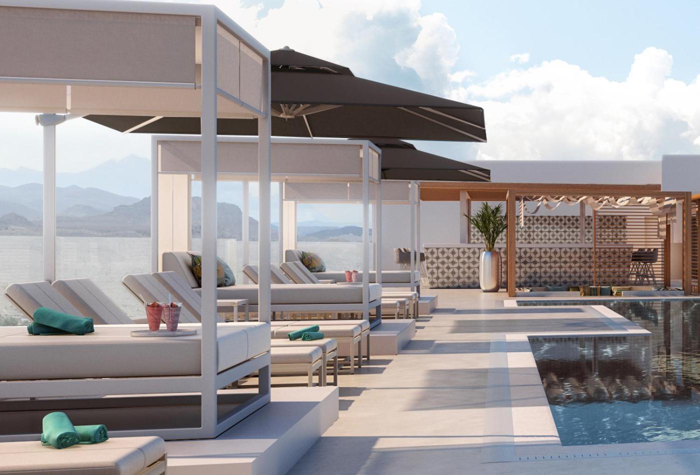 Moevenpick Hotel & Apartments Ghala Mascate Exterior foto The rooftop pool