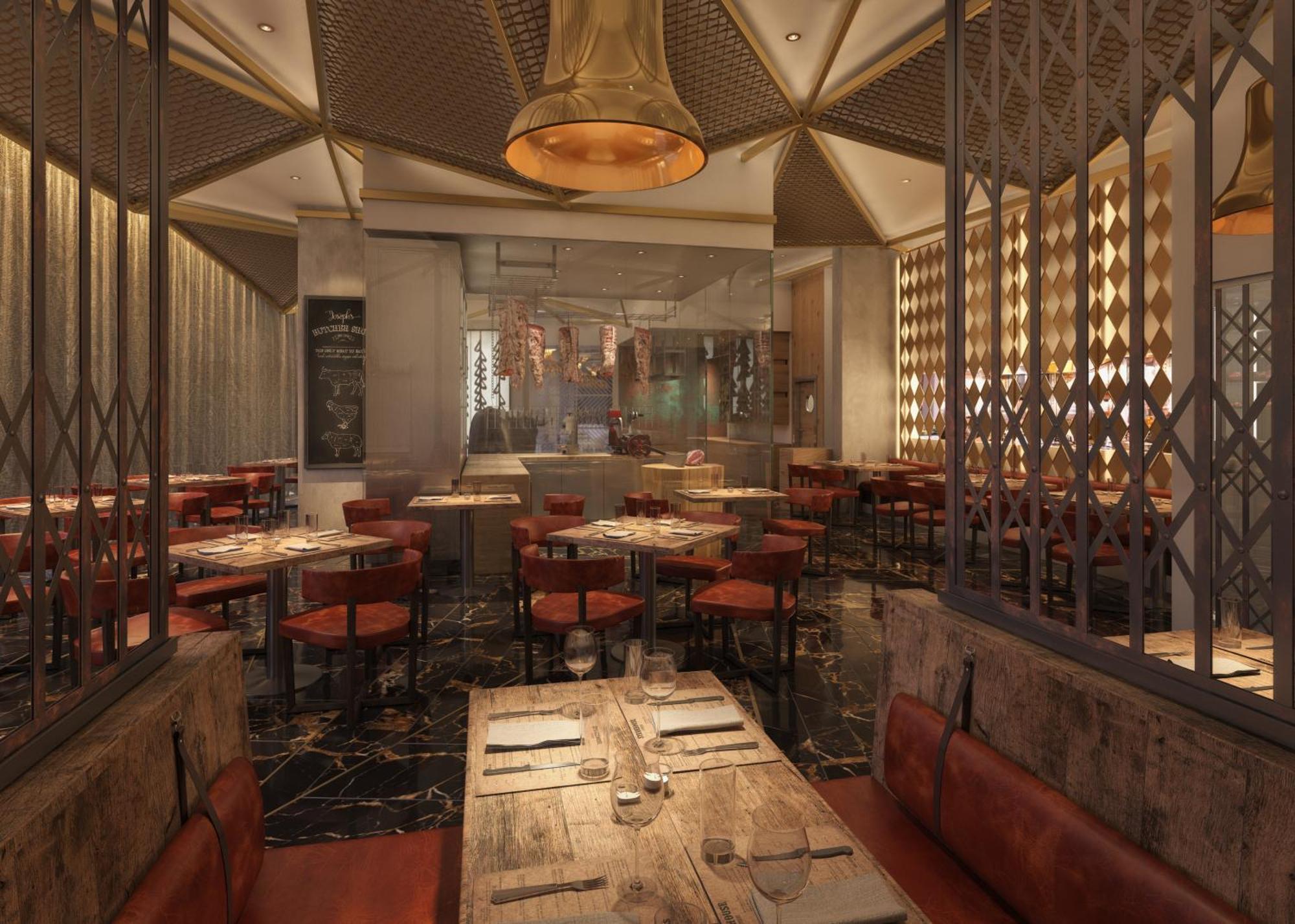 Moevenpick Hotel & Apartments Ghala Mascate Exterior foto Interior of the restaurant